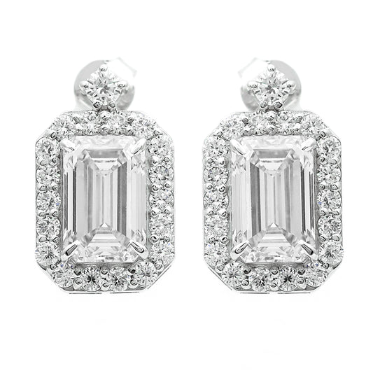 5.23 Carats Lab Grown Diamond 14K Gold Earrings