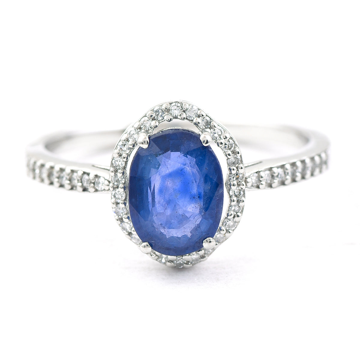 1.66 Ct Oval Mixed Cut Natural Sapphire 950 Platinum Ring
