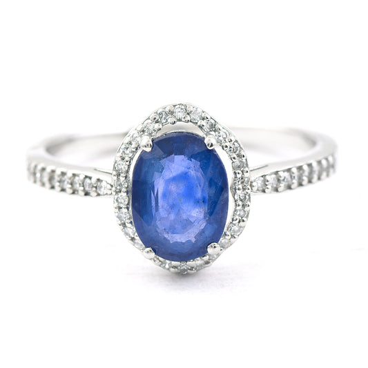 1.66 Ct Oval Mixed Cut Natural Sapphire 950 Platinum Ring