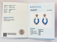 2.03 Ct Oval Natural Tanzanite 14K Gold Earrings