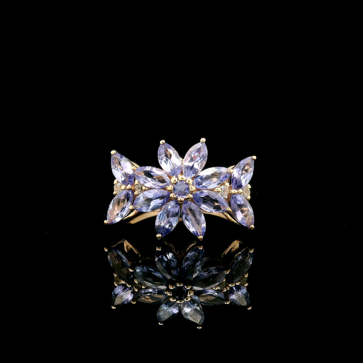 1.63 Ct Marquise Tanzanite 14K Gold Ring