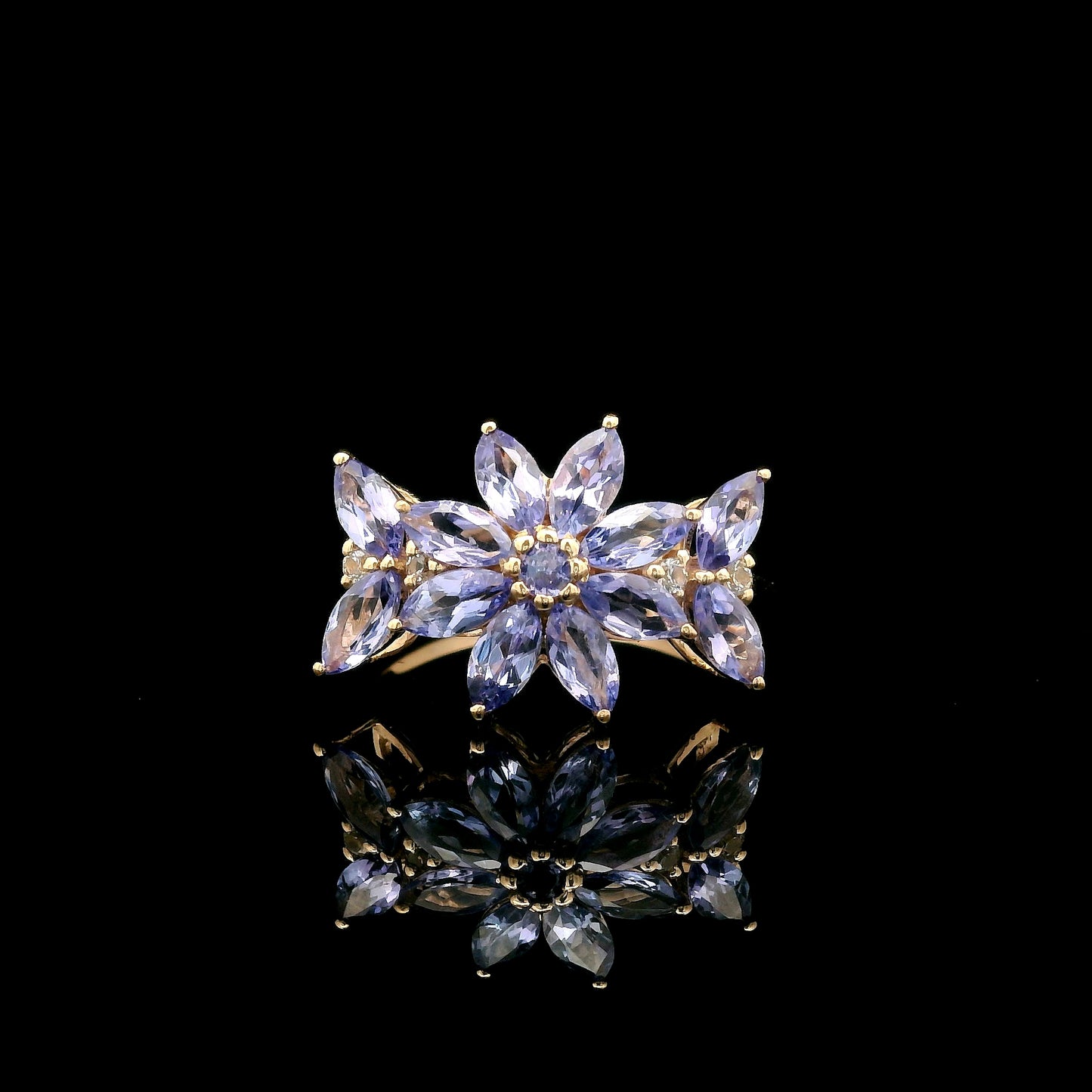 1.63 Ct Marquise Tanzanite 14K Gold Ring