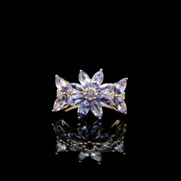 1.63 Ct Marquise Tanzanite 14K Gold Ring