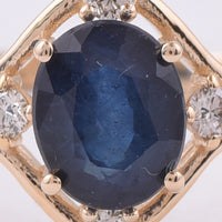 1.27 Ct Oval Natural Sapphire 14K Gold Ring