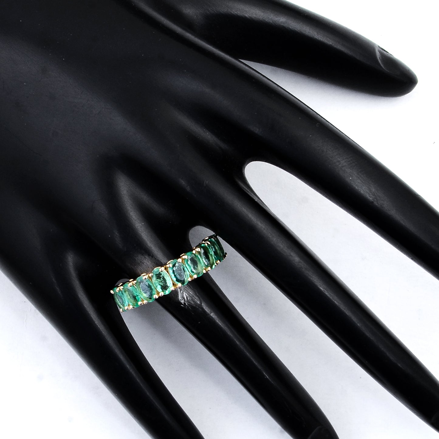 1.69 Ct Oval Mixed Cut Natural Beryl Emerald 14K Gold Ring