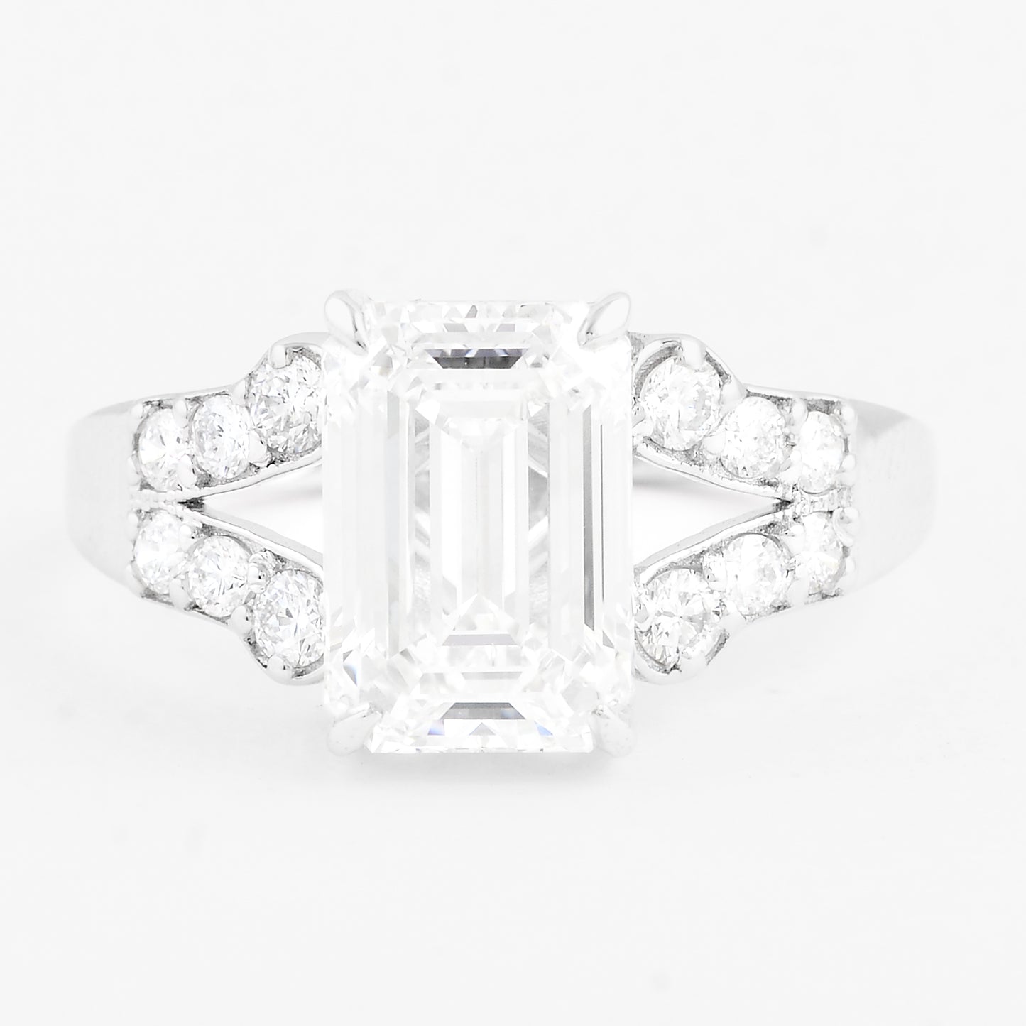 3.46 Carats Lab Grown Diamond 14K Gold Ring