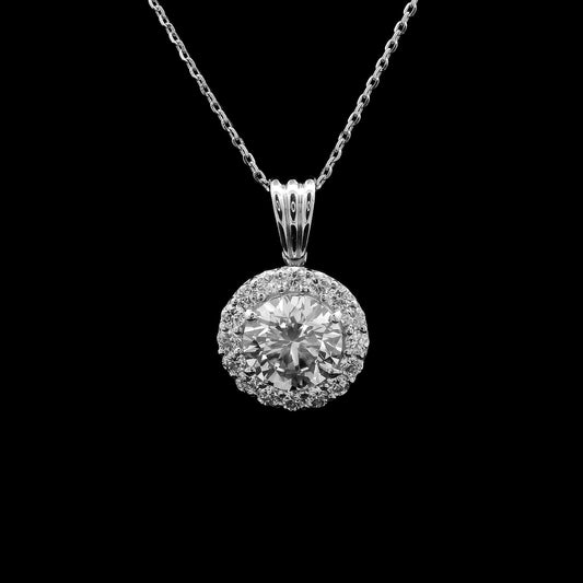 2.02 Carats Lab Grown Diamond 14K Gold Pendant