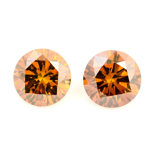 0.42 Red Diamond Round Loose Gemstone