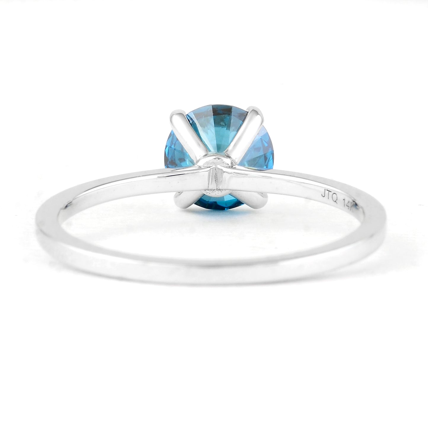 1.02 Carats Blue Lab Grown Diamond 14K Gold Ring
