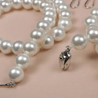 Imitation Pearl Gold Plated Brass Necklace