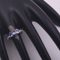 1.13 Ct Trillion Tanzanite 9K Gold Ring