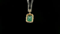 2.60 Ct Octagon Natural Emerald 14K Gold Pendant