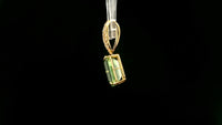 5.12 Ct Octagon Peridot 14K Gold Pendant