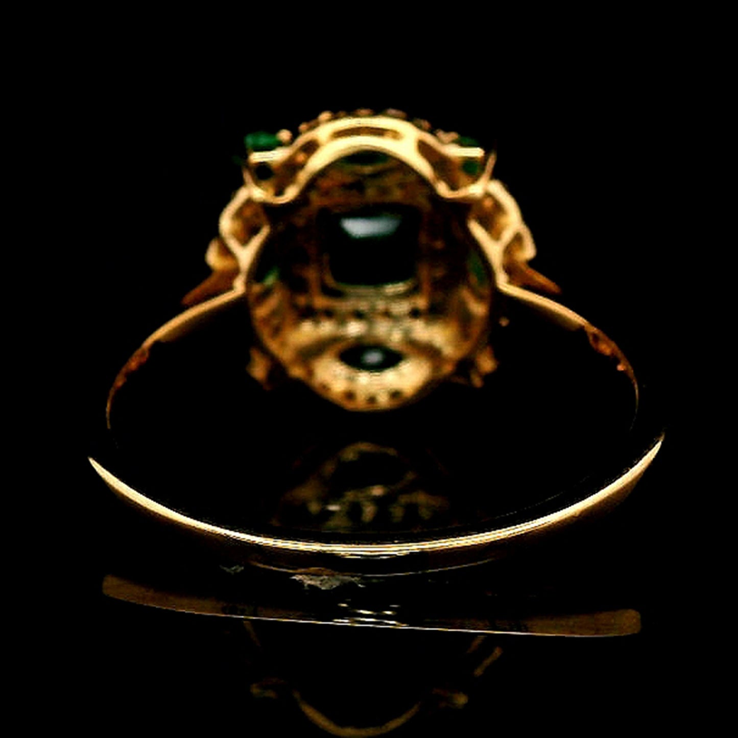 1.00 Ct Square Emerald 14K Gold Ring