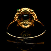 1.00 Ct Square Emerald 14K Gold Ring