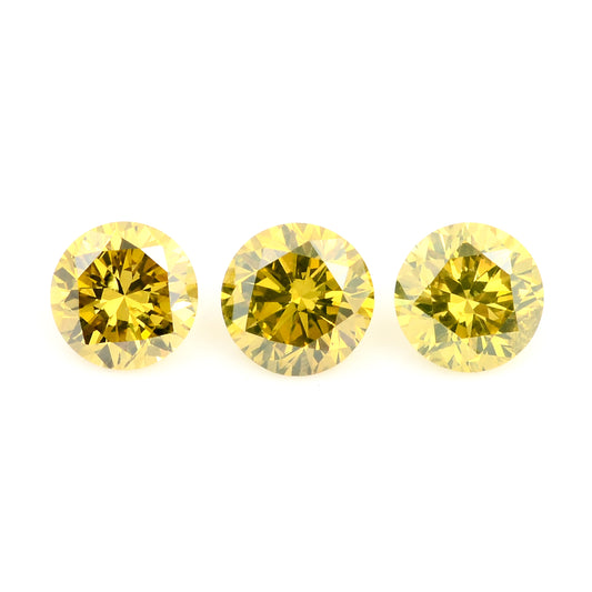 0.61 Yellow Diamond Round Loose Gemstone