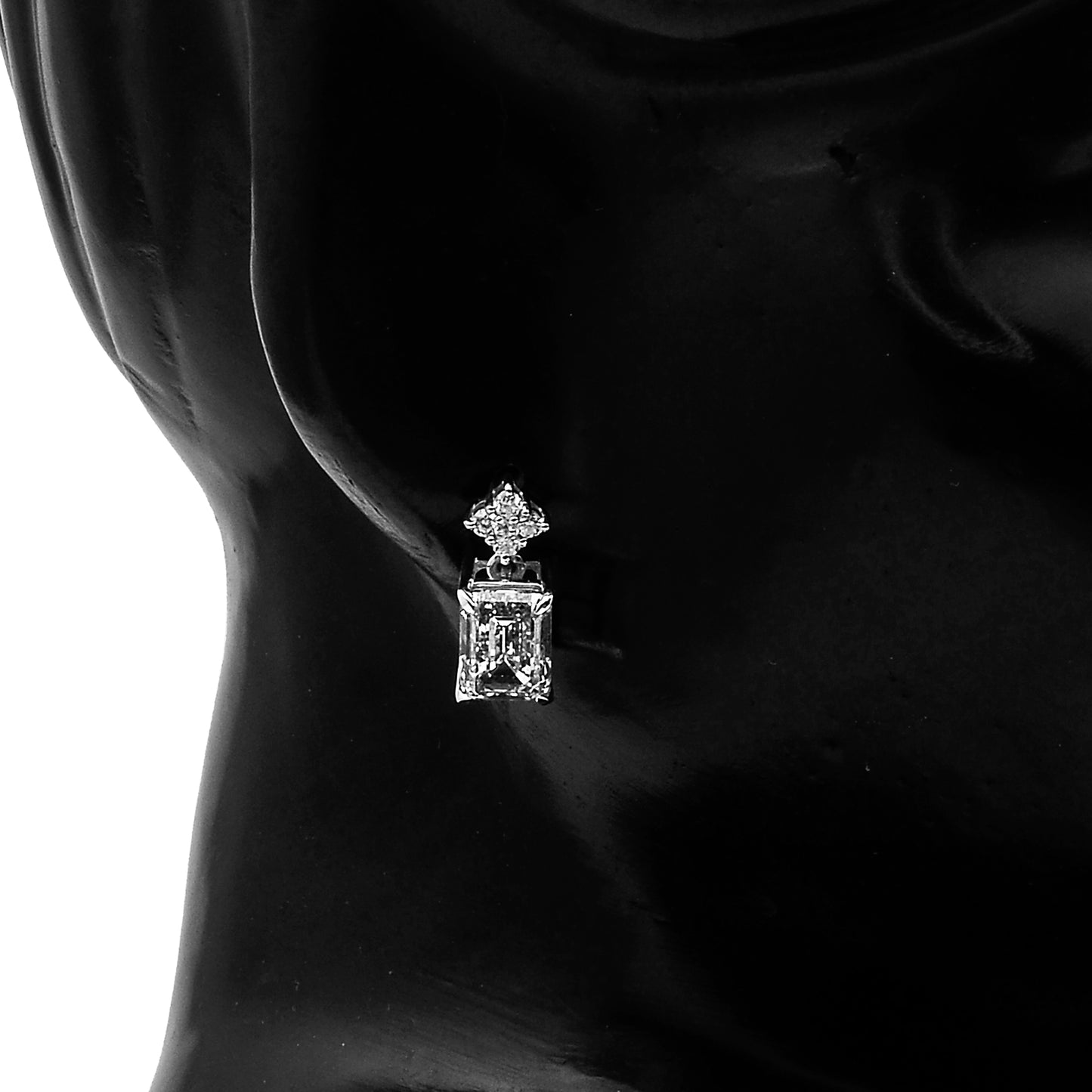 4.32 Carats Lab Grown Diamond 14K Gold Earrings