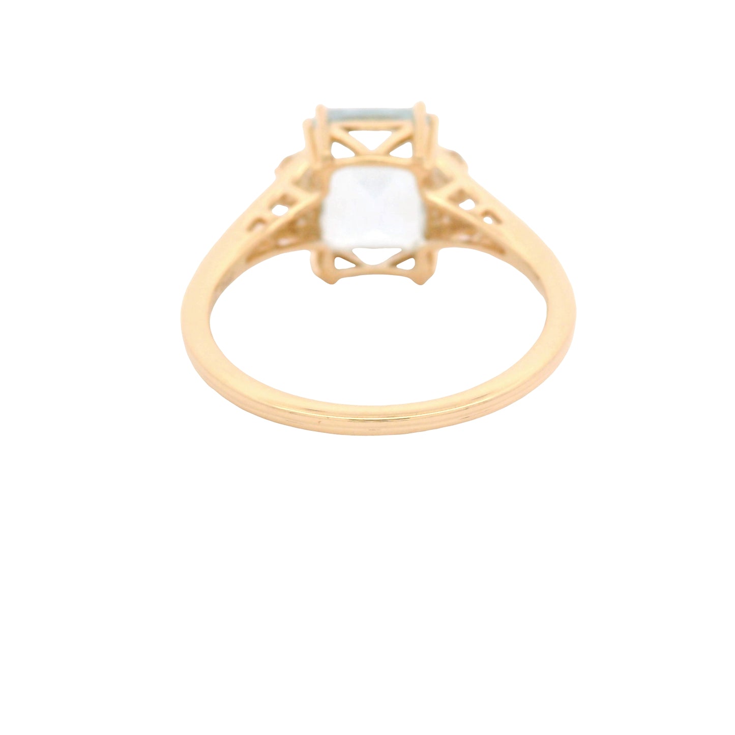 2.46 Ct Octagon Aquamarine 14K Gold Ring