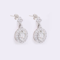 4.52 Carats Lab Grown Diamond 14K Gold Earrings
