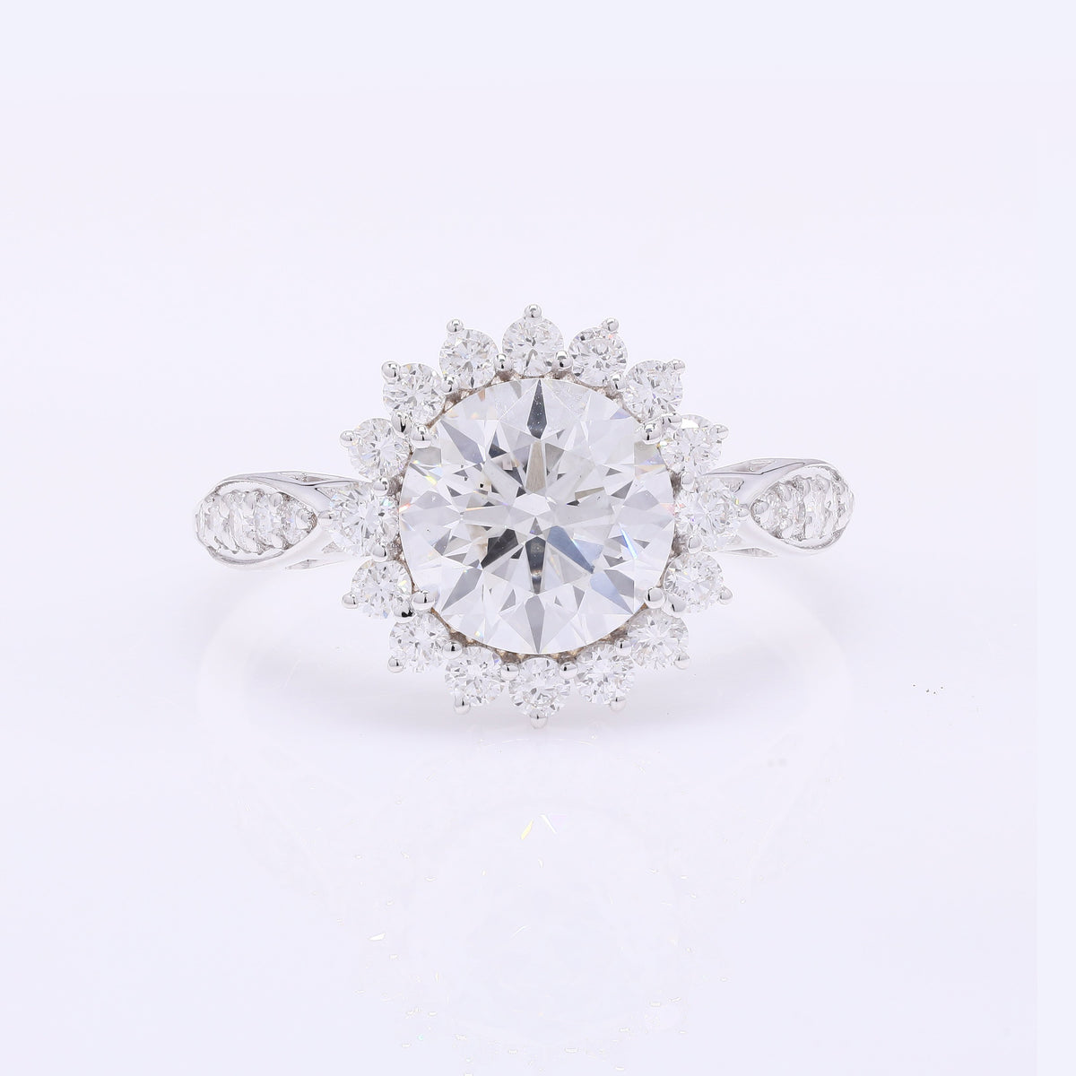 2.67 Carats Lab Grown Diamond 14K Gold Ring