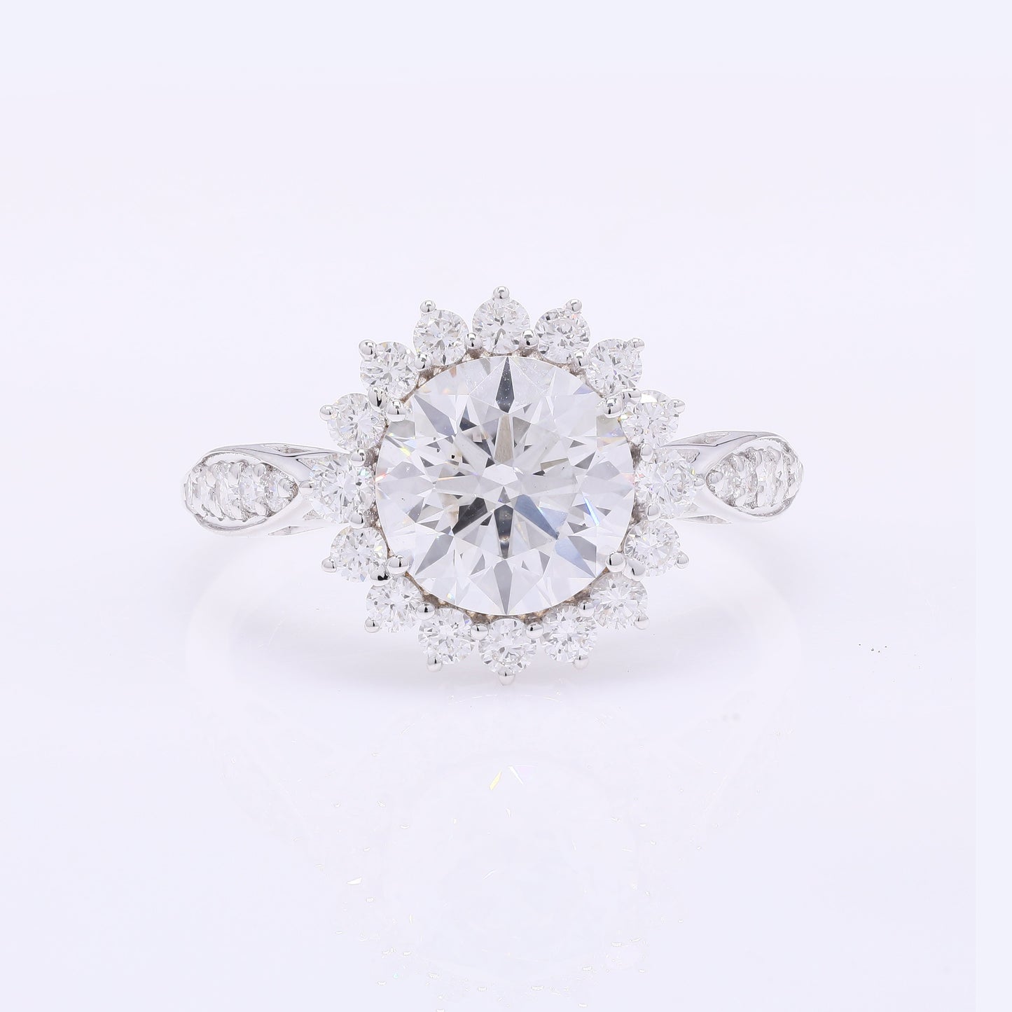 2.67 Carats Lab Grown Diamond 14K Gold Ring