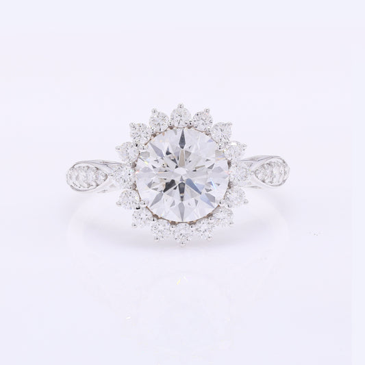 2.67 Carats Lab Grown Diamond 14K Gold Ring