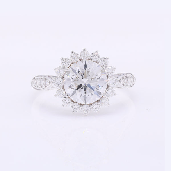 2.67 Carats Lab Grown Diamond 14K Gold Ring