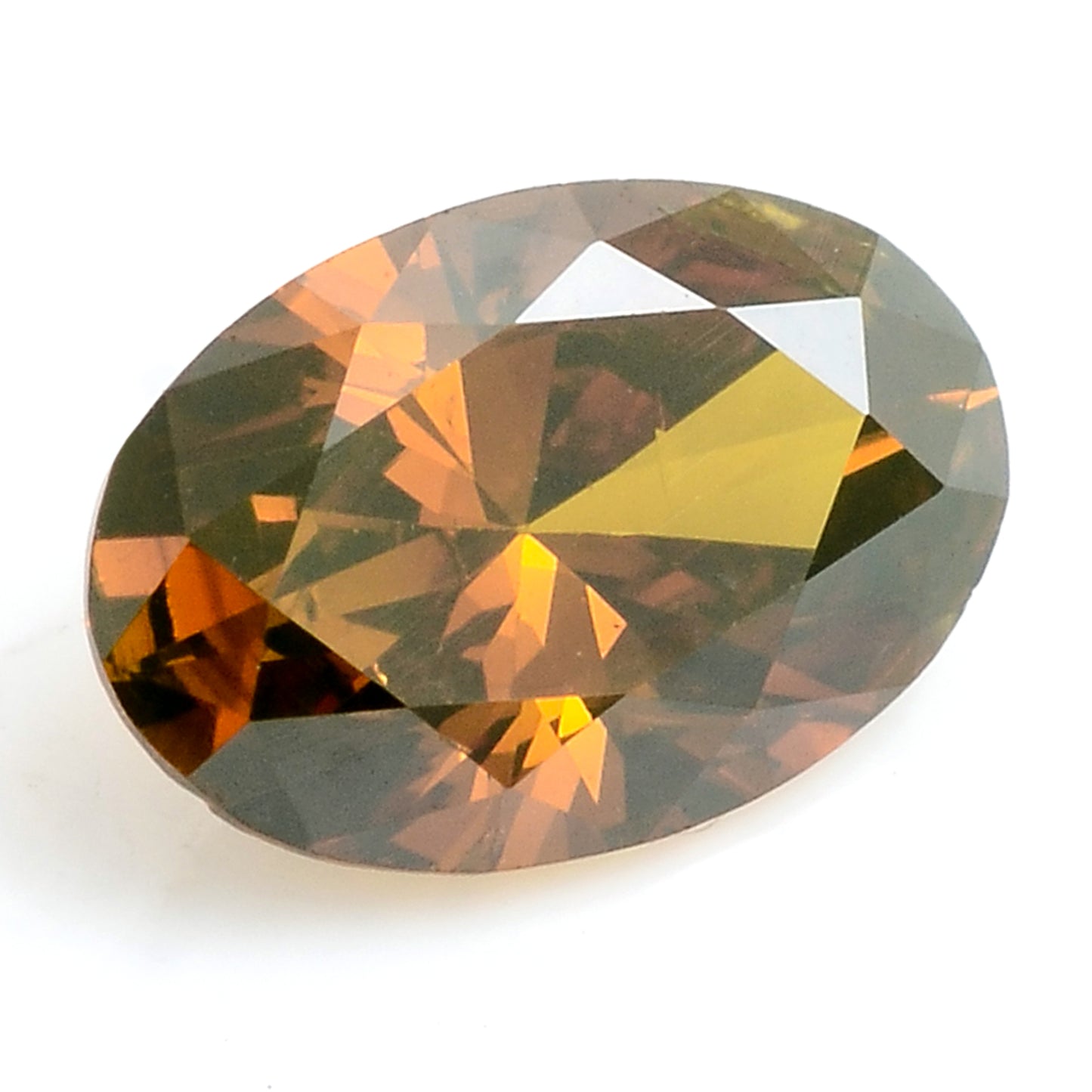 0.45 Carat Red Diamond Oval Loose Gemstone