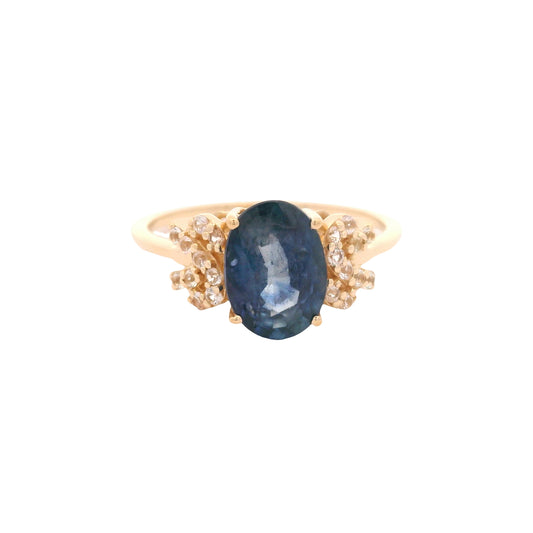 2.55 Ct Oval Sapphire 14K Gold Ring