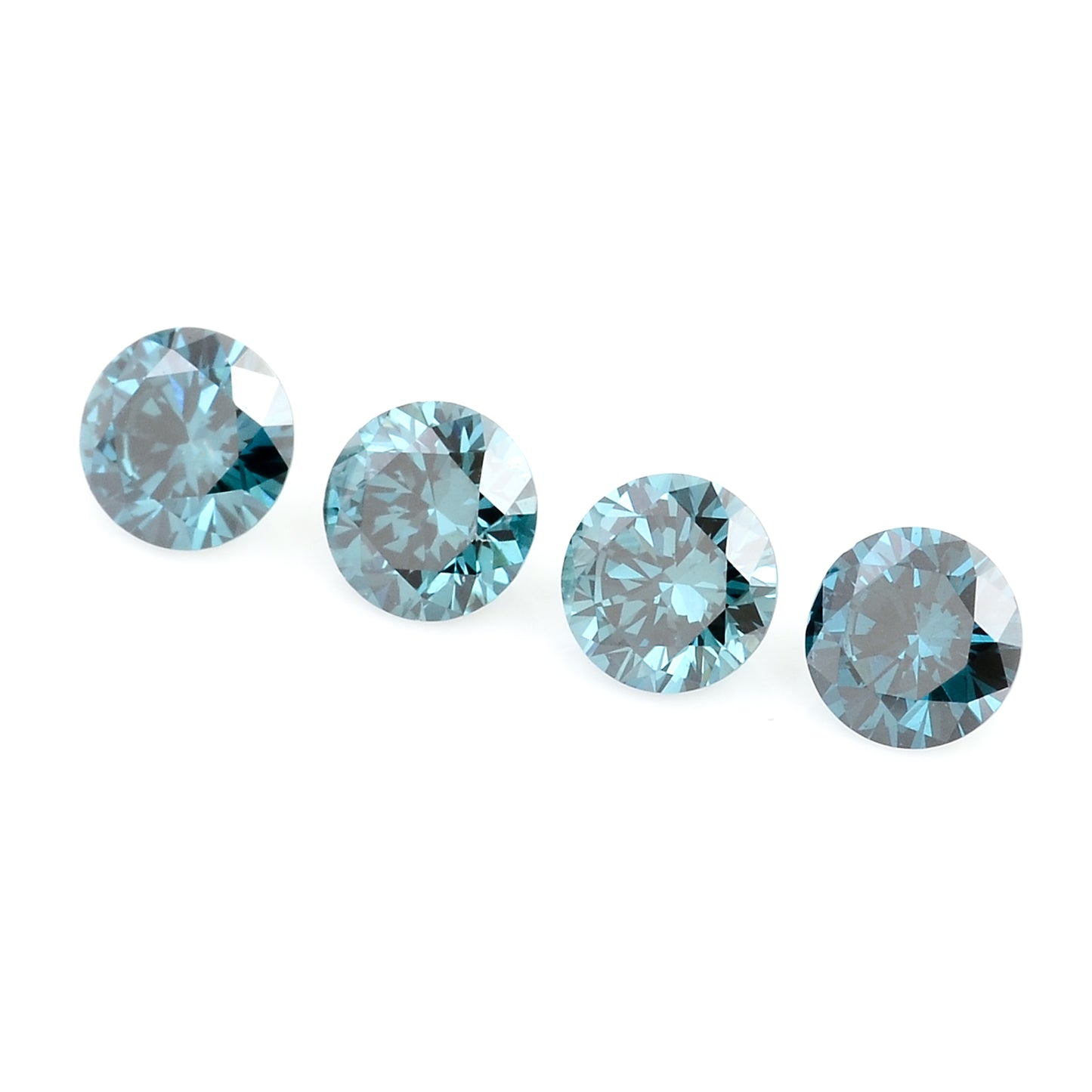 0.59 Blue Diamond Round Loose Gemstone