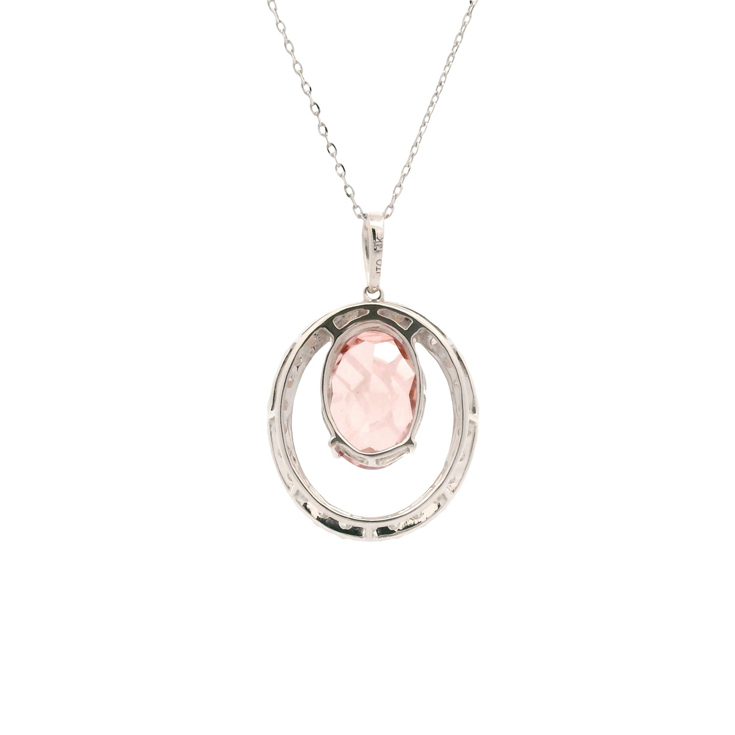 4.73 Carats Pink Lab Grown Diamond 14K Gold Pendant