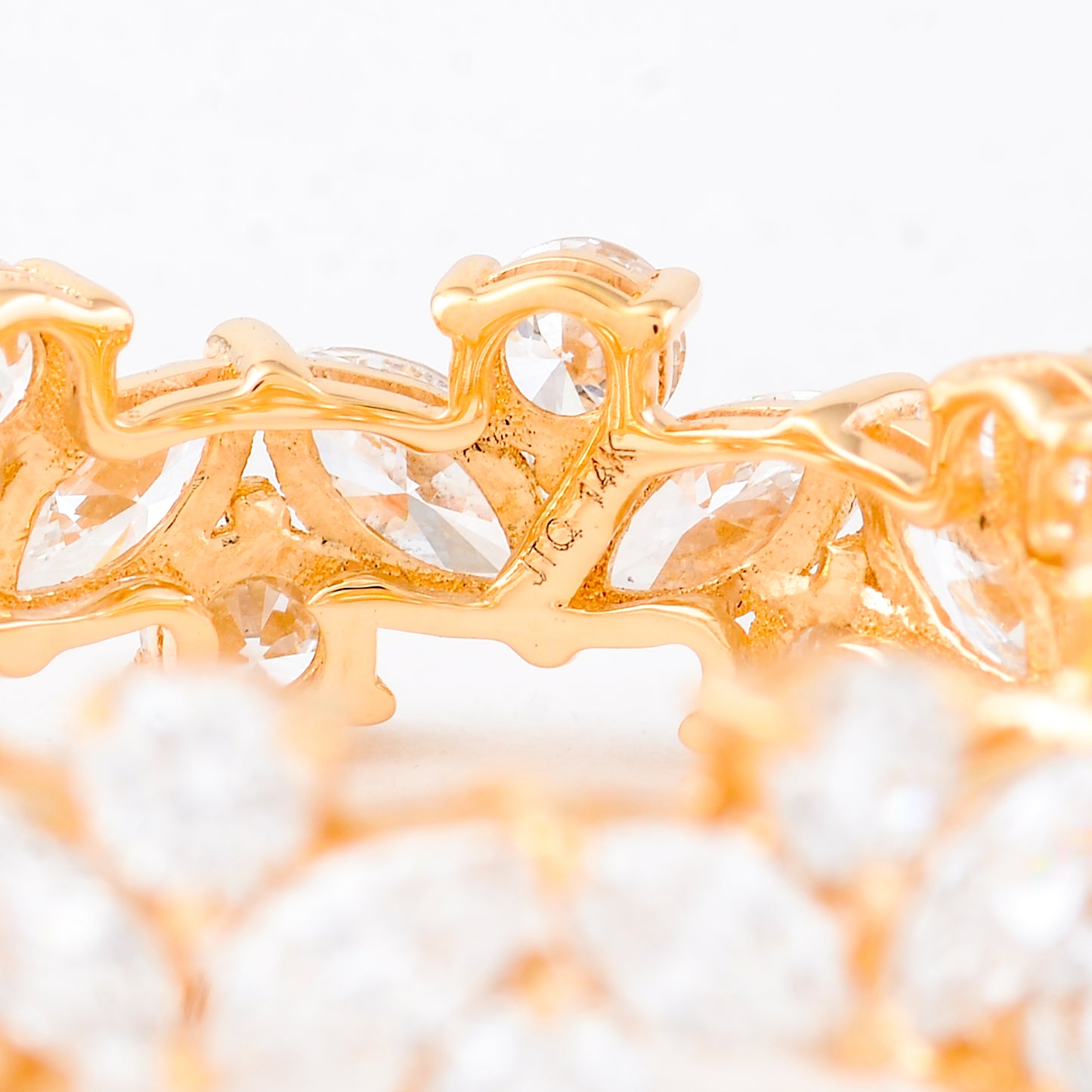 3.17 Carats Lab Grown Diamond 14K Gold Ring