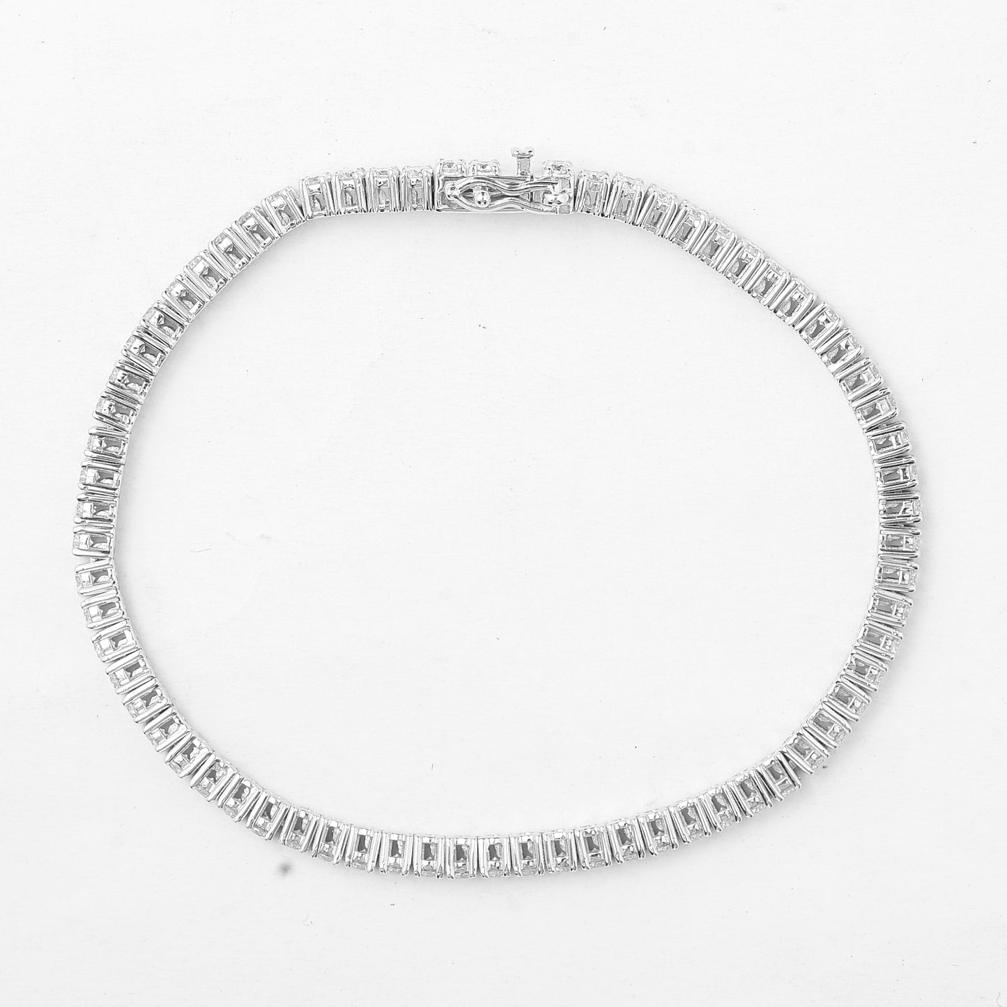 3.87 Ct Round Lab Grown Diamond 14K Gold Bracelet