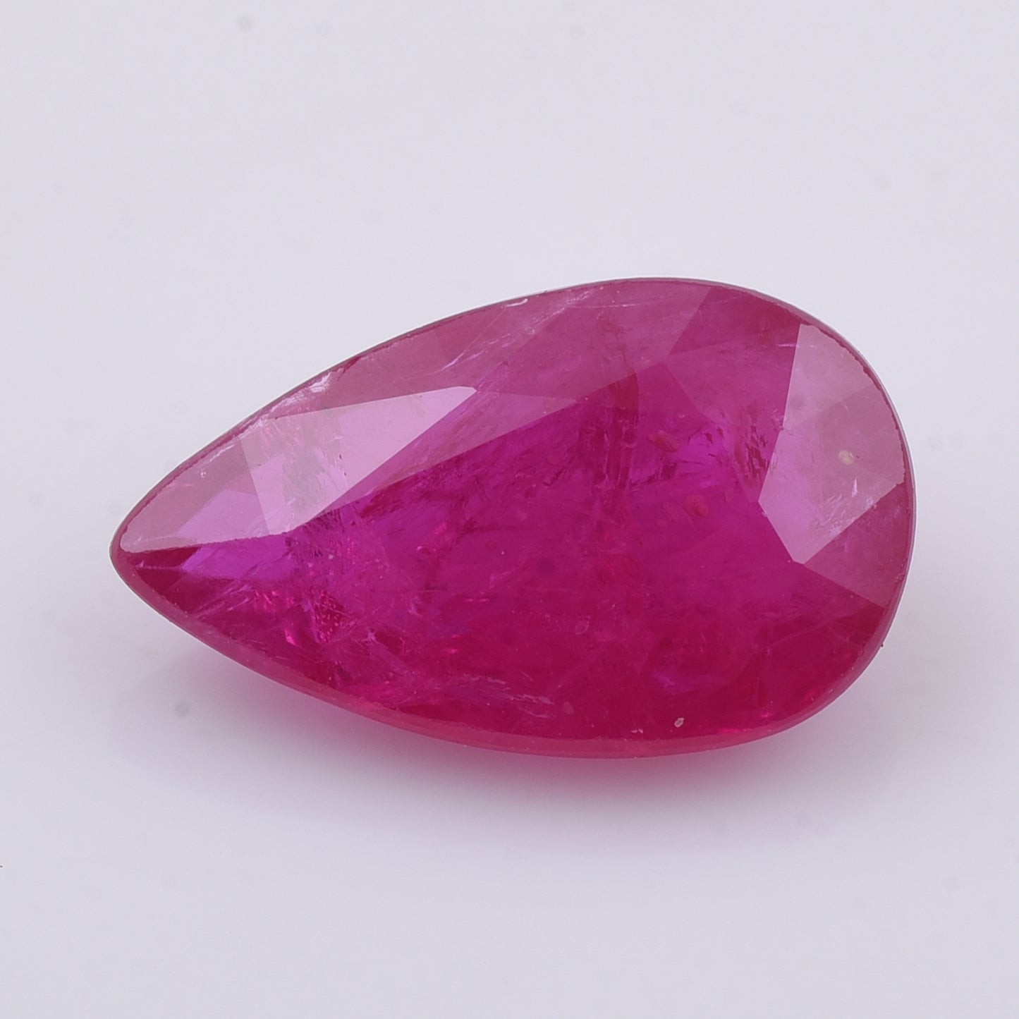 2.6 Natural Corundum Ruby Pear Mixed Cut Gemstone