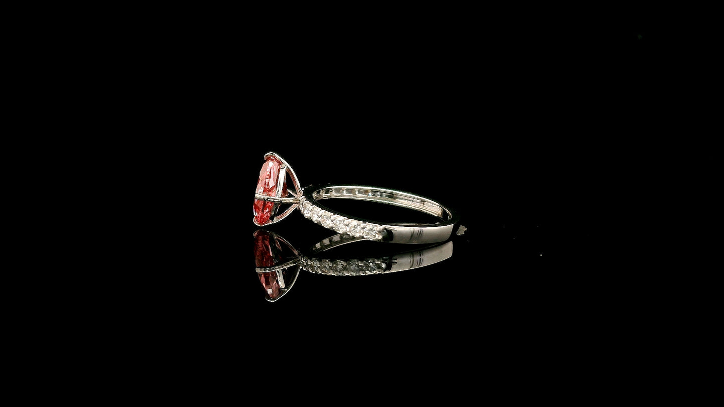1.88 Carats Pink Lab Grown Diamond 14K Gold Ring