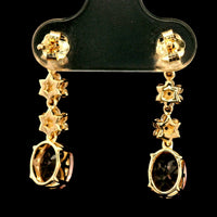 3.36 Ct Oval Tourmaline 14K Gold Earrings