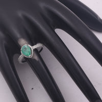 1.39 Ct Pear Mixed Cut Natural Emerald 950 Platinum Ring