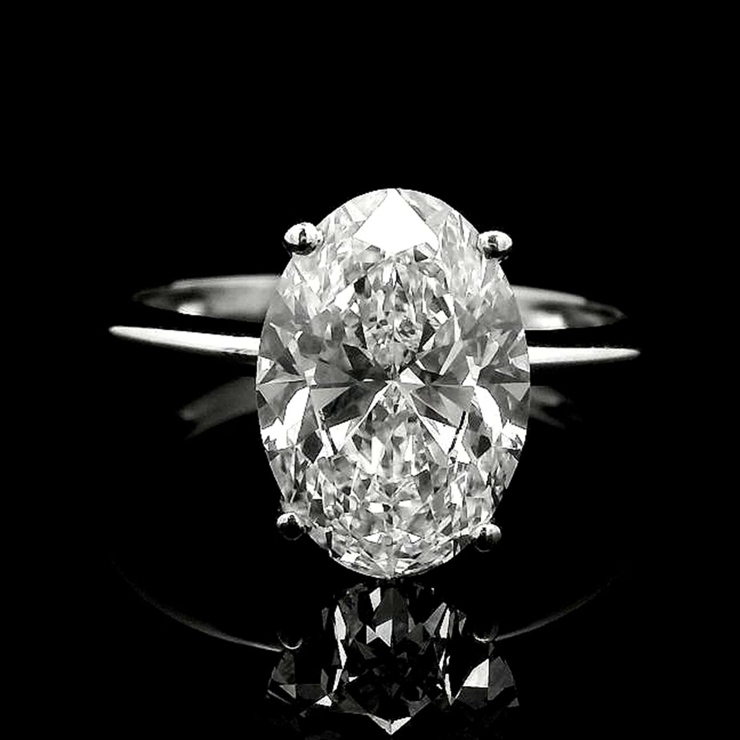 3.05 Carats Lab Grown Diamond 14K Gold Ring