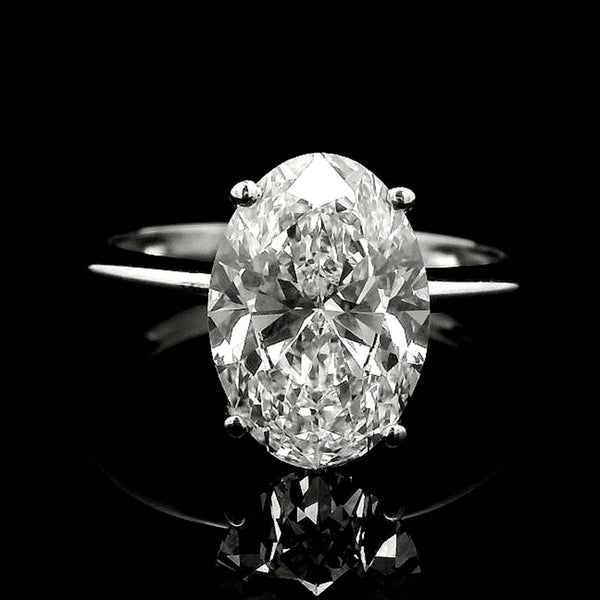 3.05 Carats Lab Grown Diamond 14K Gold Ring