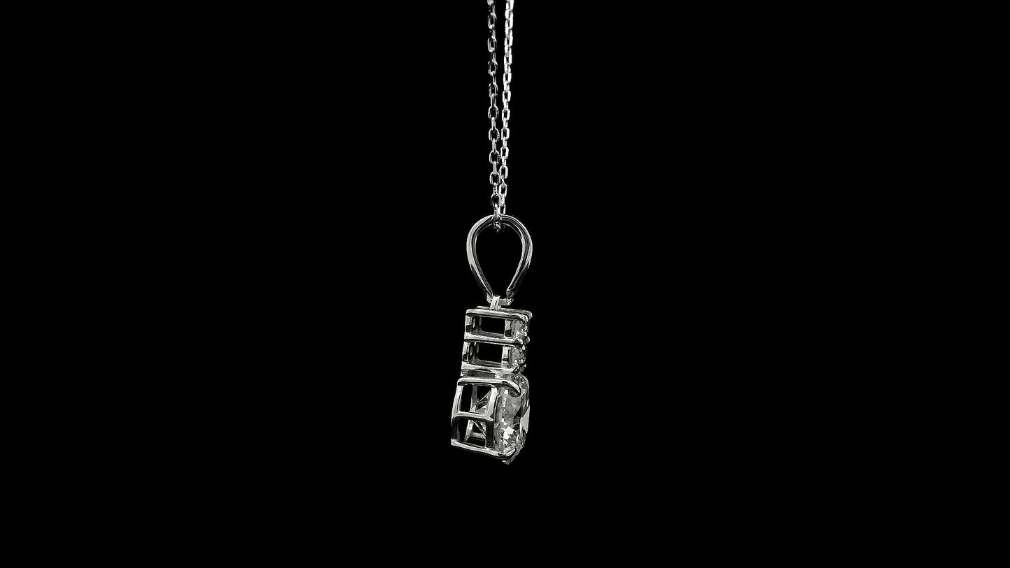1.67 Ct Round Lab Grown Diamond 14K Gold Pendant