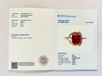 3.88 Ct Cushion Cabochon Cut Natural Spinel 14K Gold Ring