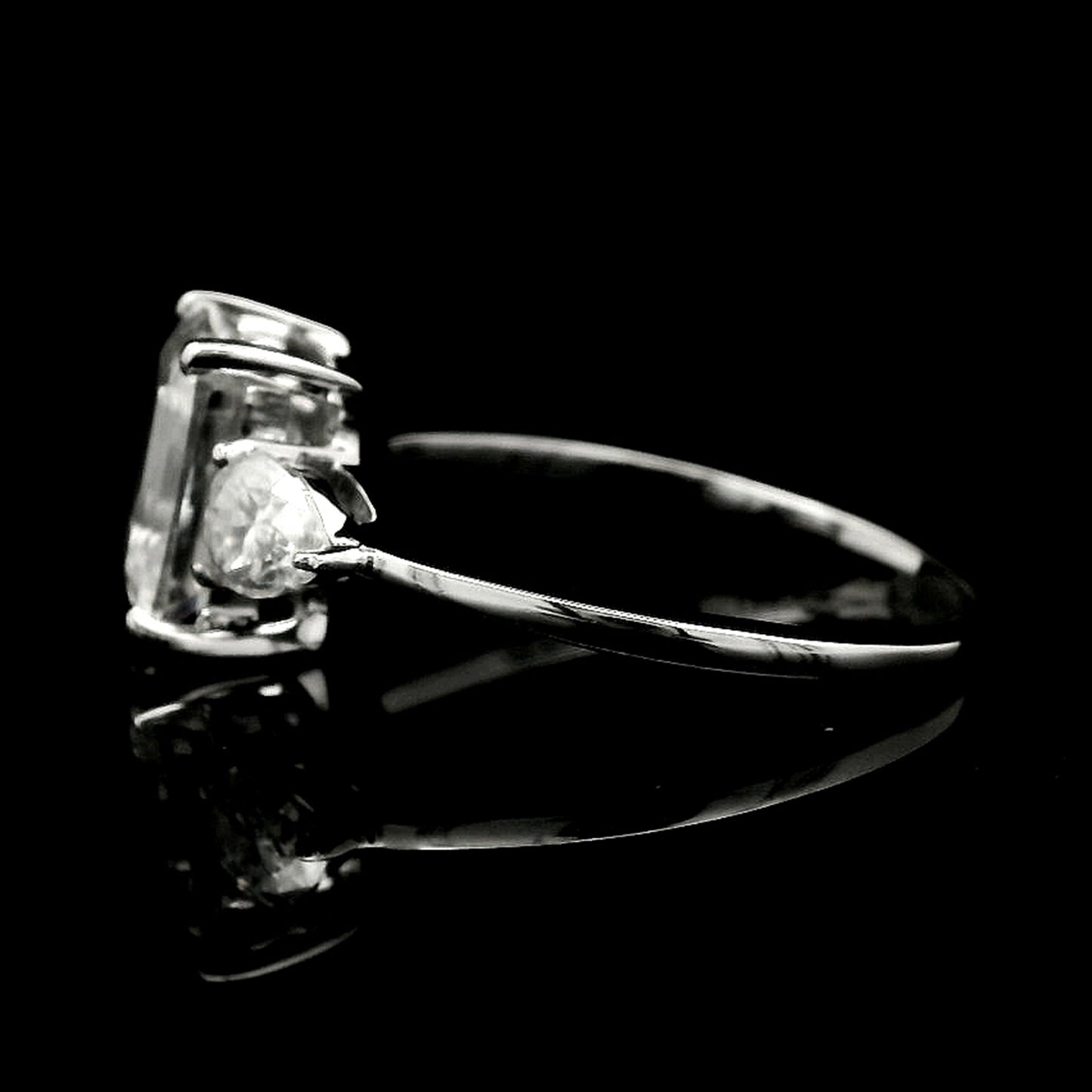 2.96 Ct Octagon Moissanite 925 Sterling Silver Ring