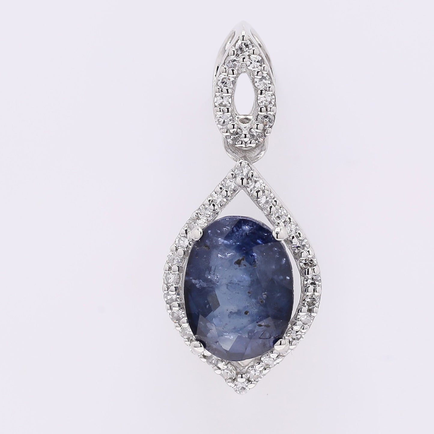 1.73 Ct Oval Mixed Cut Natural Sapphire 950 Platinum Pendant