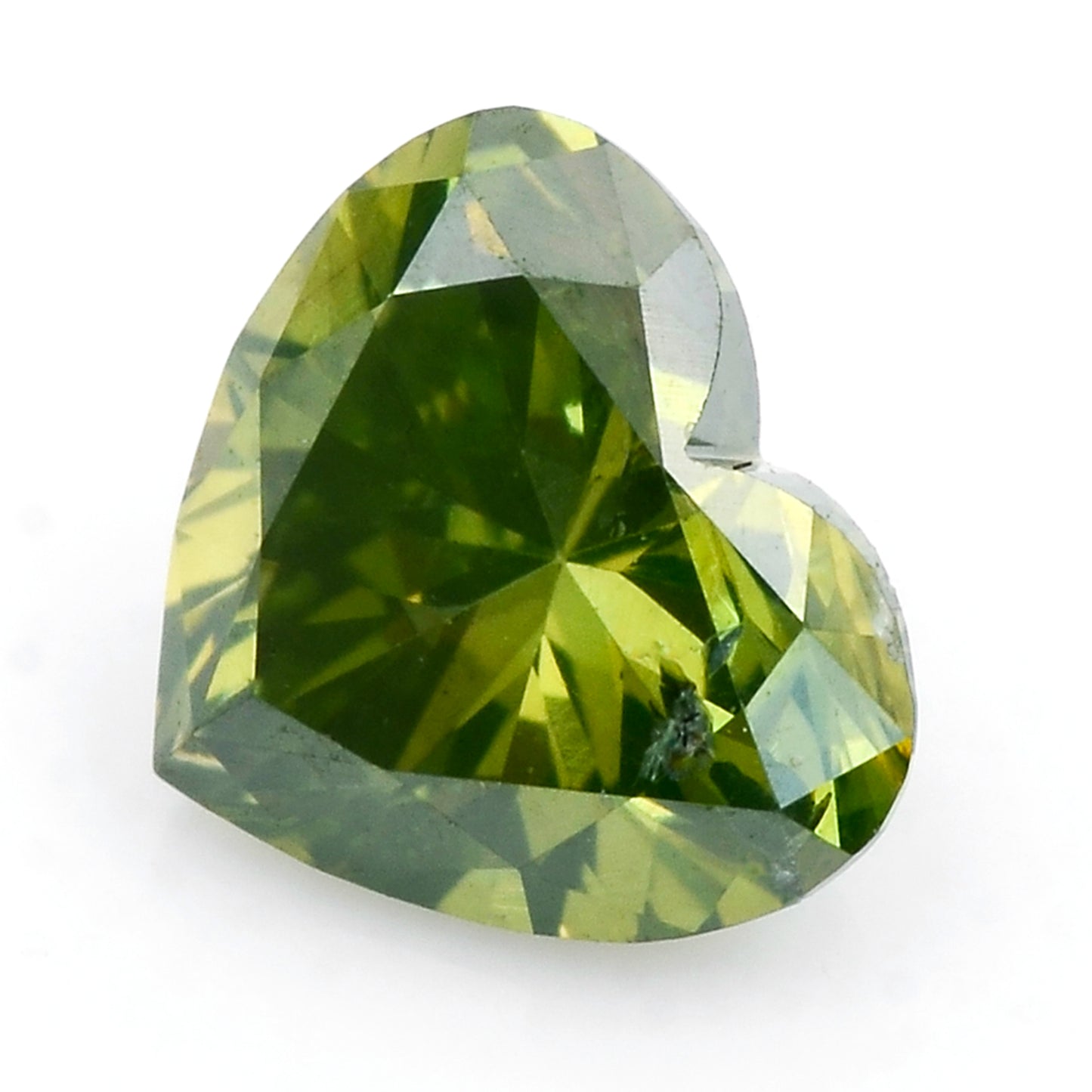 0.39 Green Diamond Heart Loose Diamond