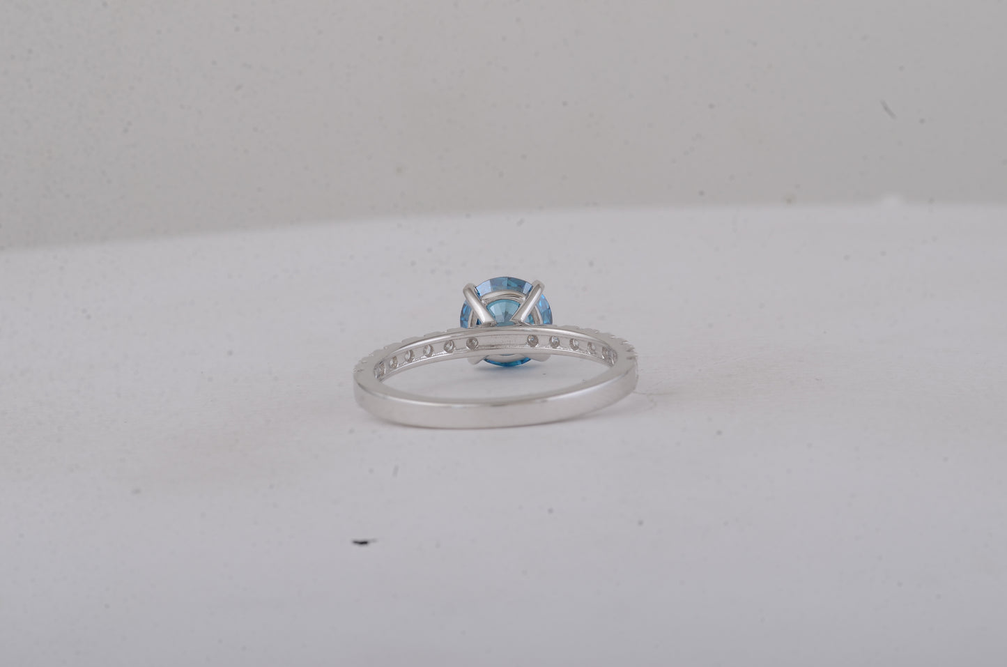1.66 Carats Blue Lab Grown Diamond 14K Gold Ring