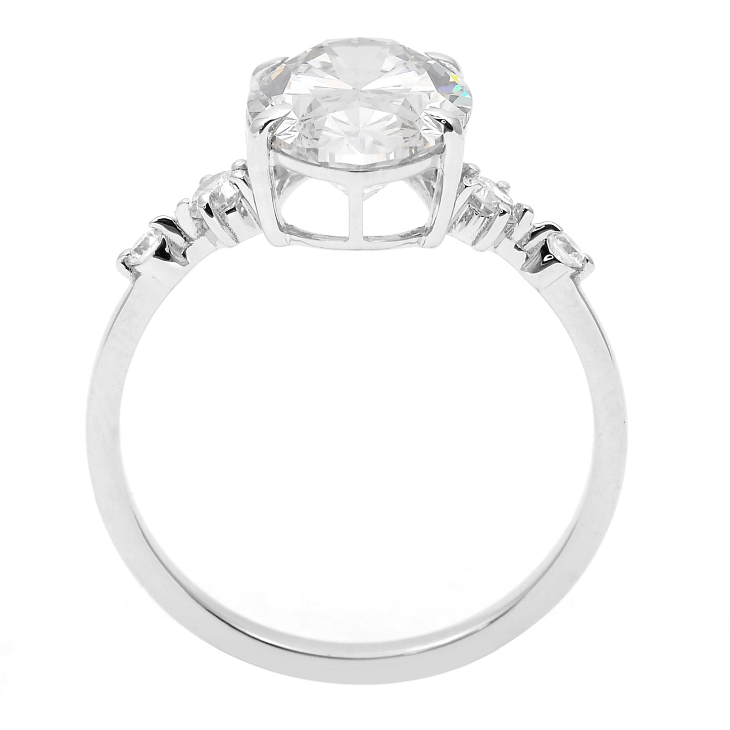 3.25 Carats Lab Grown Diamond 14K Gold Ring
