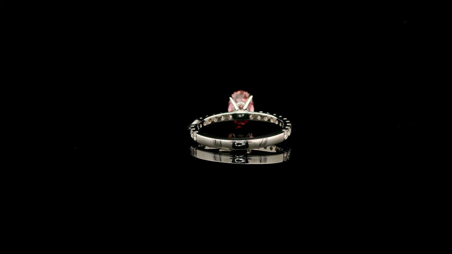 2.00 Carats Pink Lab Grown Diamond 14K Gold Ring