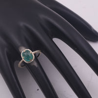 2.23 Ct Cushion Cabochon Cut Natural Emerald 14K Gold Ring