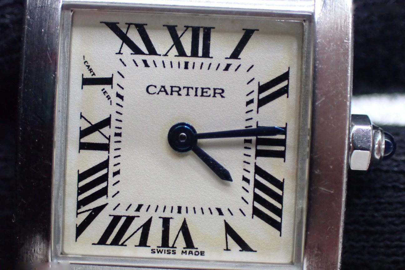 Cartier - W51008Q3 - Tank Francaise White Dial Ladies Quartz Watch, 20mm