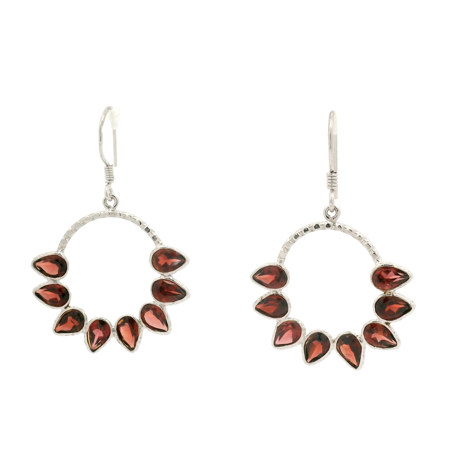 8.63 Ct Garnet 925 Sterling Silver Earrings